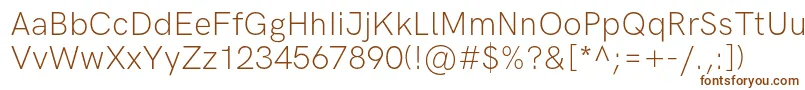 HkgroteskLightlegacy Font – Brown Fonts on White Background