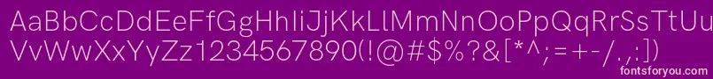 HkgroteskLightlegacy Font – Pink Fonts on Purple Background