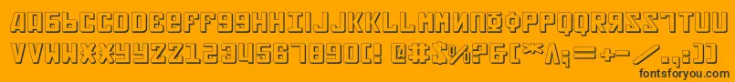 Soviet2e3D Font – Black Fonts on Orange Background