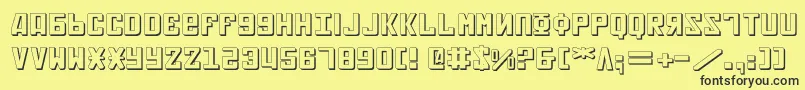 Soviet2e3D Font – Black Fonts on Yellow Background