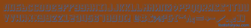 Soviet2e3D Font – Blue Fonts on Brown Background