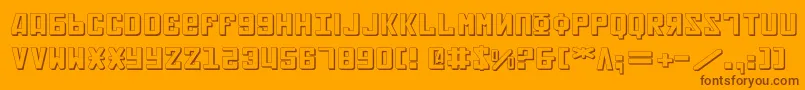 Soviet2e3D Font – Brown Fonts on Orange Background