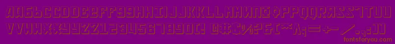 Soviet2e3D Font – Brown Fonts on Purple Background