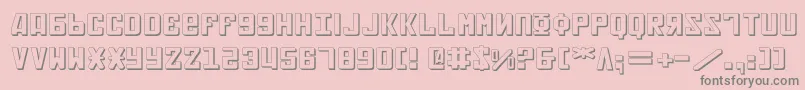 Soviet2e3D Font – Gray Fonts on Pink Background