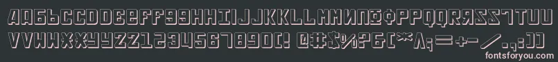 Soviet2e3D Font – Pink Fonts on Black Background