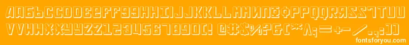 Soviet2e3D Font – White Fonts on Orange Background