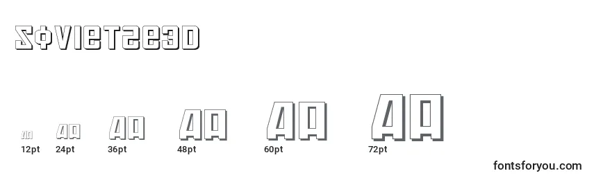 Размеры шрифта Soviet2e3D