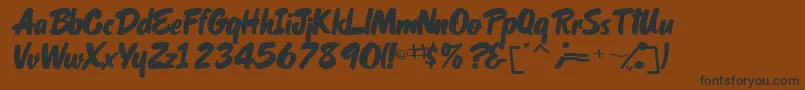 OrielscriptsskItalic Font – Black Fonts on Brown Background