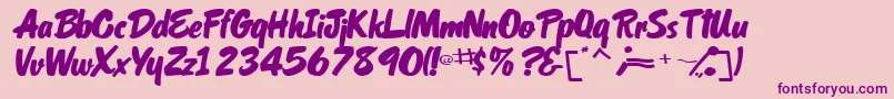 OrielscriptsskItalic Font – Purple Fonts on Pink Background