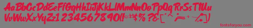 OrielscriptsskItalic Font – Red Fonts on Gray Background