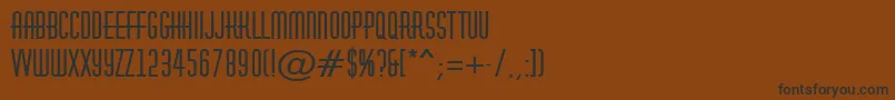 フォントAHuxleyBold – 黒い文字が茶色の背景にあります