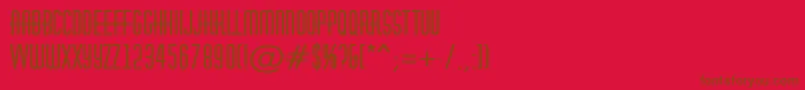 AHuxleyBold Font – Brown Fonts on Red Background