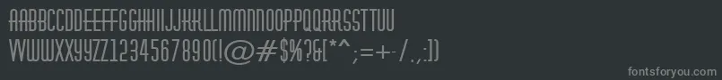 Czcionka AHuxleyBold – szare czcionki na czarnym tle