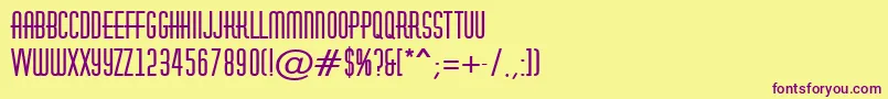 Czcionka AHuxleyBold – fioletowe czcionki na żółtym tle