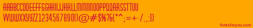 AHuxleyBold Font – Red Fonts on Orange Background