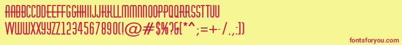 AHuxleyBold Font – Red Fonts on Yellow Background