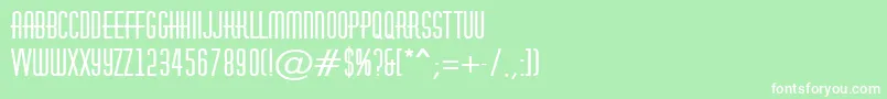 フォントAHuxleyBold – 緑の背景に白い文字