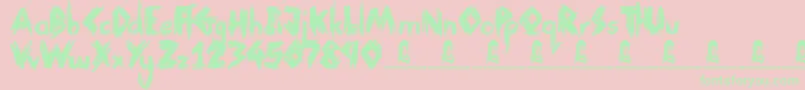 ThinkNothing Font – Green Fonts on Pink Background