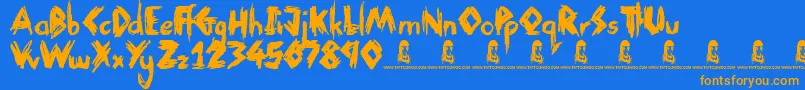 ThinkNothing Font – Orange Fonts on Blue Background