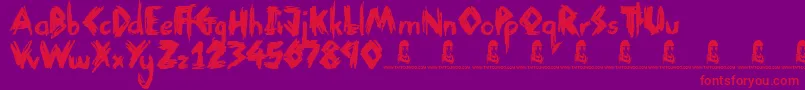 ThinkNothing Font – Red Fonts on Purple Background