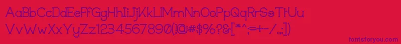 TechnicallyInsane Font – Purple Fonts on Red Background