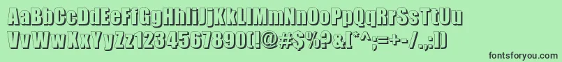 BillboardShadow Font – Black Fonts on Green Background