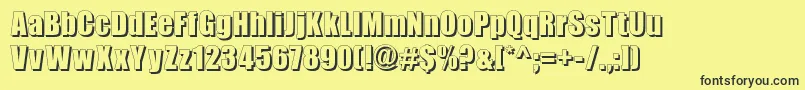 BillboardShadow Font – Black Fonts on Yellow Background