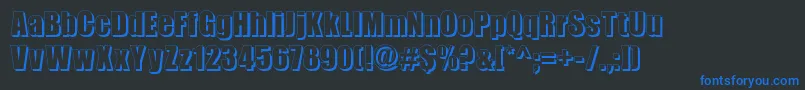 BillboardShadow Font – Blue Fonts on Black Background