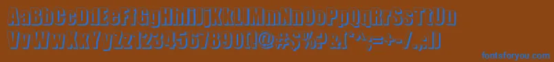 BillboardShadow Font – Blue Fonts on Brown Background