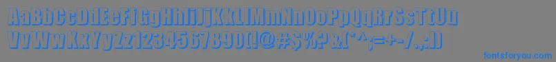 BillboardShadow Font – Blue Fonts on Gray Background