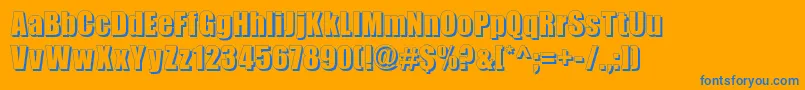 BillboardShadow Font – Blue Fonts on Orange Background