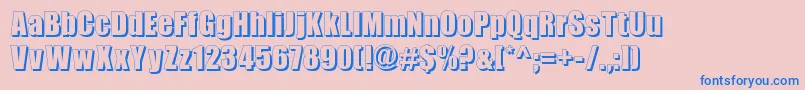 BillboardShadow Font – Blue Fonts on Pink Background