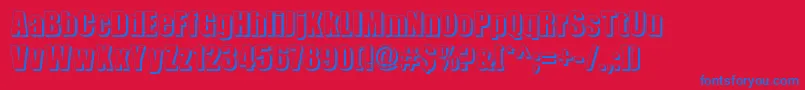 BillboardShadow Font – Blue Fonts on Red Background