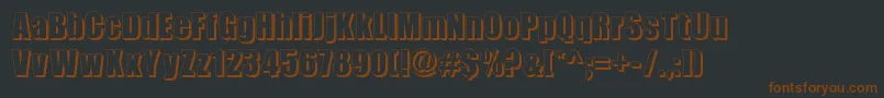BillboardShadow Font – Brown Fonts on Black Background