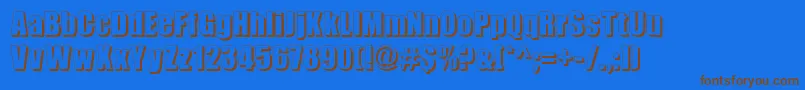 BillboardShadow Font – Brown Fonts on Blue Background