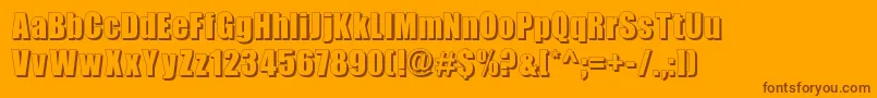 BillboardShadow Font – Brown Fonts on Orange Background