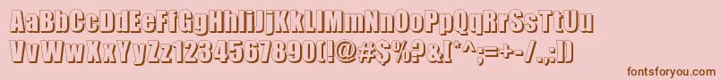 BillboardShadow Font – Brown Fonts on Pink Background