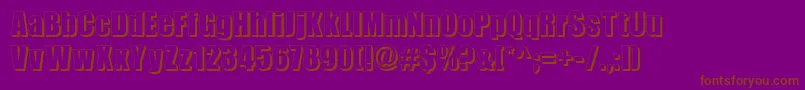 BillboardShadow Font – Brown Fonts on Purple Background