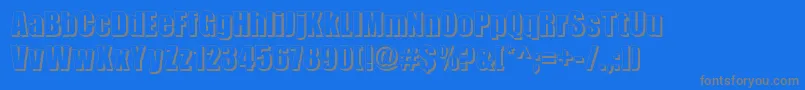 フォントBillboardShadow – 青い背景に灰色の文字