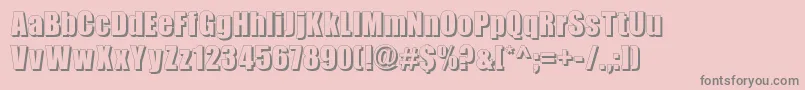 BillboardShadow-Schriftart – Graue Schriften auf rosa Hintergrund