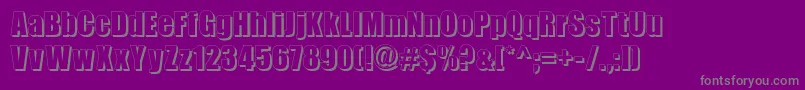 BillboardShadow Font – Gray Fonts on Purple Background