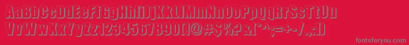 BillboardShadow Font – Gray Fonts on Red Background