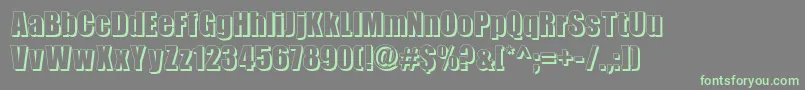 BillboardShadow Font – Green Fonts on Gray Background