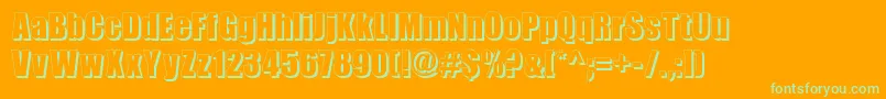 BillboardShadow Font – Green Fonts on Orange Background