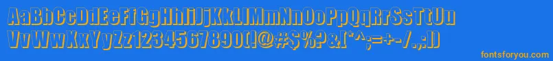 BillboardShadow Font – Orange Fonts on Blue Background