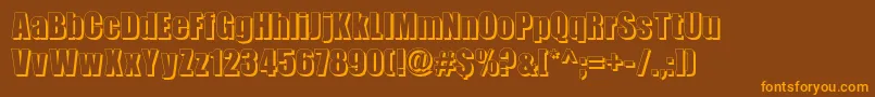 BillboardShadow Font – Orange Fonts on Brown Background