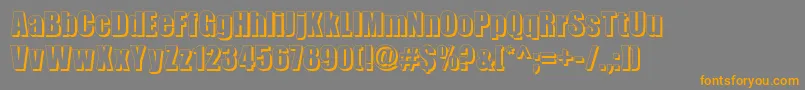 BillboardShadow Font – Orange Fonts on Gray Background