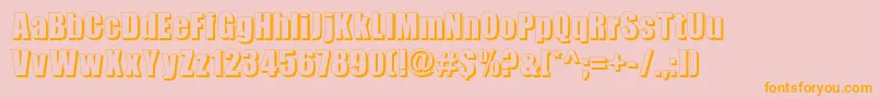 BillboardShadow Font – Orange Fonts on Pink Background