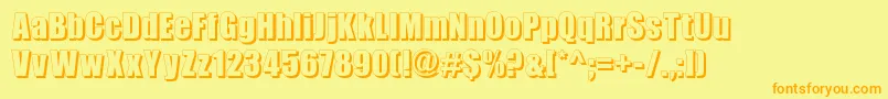BillboardShadow Font – Orange Fonts on Yellow Background