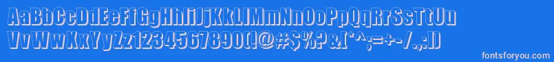 BillboardShadow Font – Pink Fonts on Blue Background